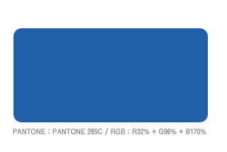 별색규정 PANTONE : PANTONE 285C / RGB : R32% + G96% + B170%